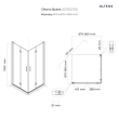 Oltens Byske kabina prysznicowa 90x90 cm kwadratowa 20002100