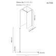 Oltens Bo ścianka prysznicowa Walk-In 110 cm profil czarny mat 22003300