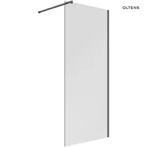 Oltens Bo ścianka prysznicowa Walk-In 100 cm profil czarny mat 22002300