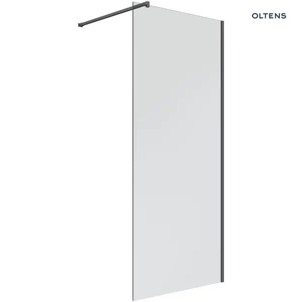 Oltens Bo ścianka prysznicowa Walk-In 90 cm profil czarny mat 22001300