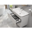 Oltens Hedvig szafka 95 cm podumywalkowa wisząca biały połysk/dąb nova 60200060
