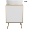 Oltens Hedvig szafka 50 cm podumywalkowa wisząca biały połysk/dąb nova 60202060