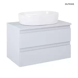 Oltens Vernal szafka 80 cm podumywalkowa wisząca z blatem szary mat 60004700