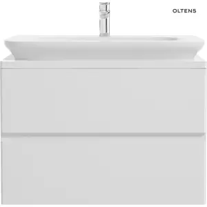 Oltens Gulfoss szafka 60 cm podumywalkowa wisząca z blatem biały połysk 60005000