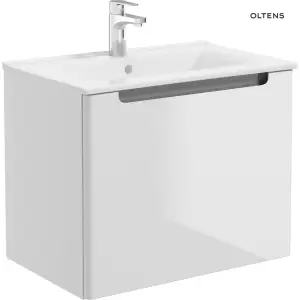 Oltens Jog umywalka 61x39 cm meblowa prostokątna biała 41203000