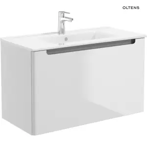 Oltens Jog umywalka 81x39 cm meblowa prostokątna biała 41204000