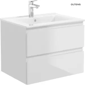 Oltens Vernal umywalka 61x46 cm meblowa prostokątna biała 41205000