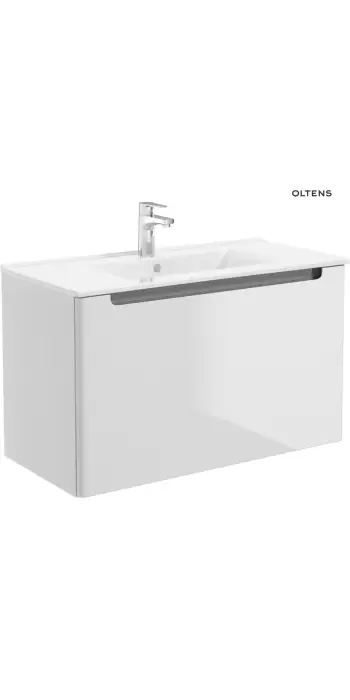 Oltens Jog umywalka 81x39 cm meblowa prostokątna biała 41204000