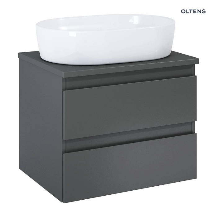 Oltens Vernal szafka 60 cm podumywalkowa wisząca z blatem grafit 60003400