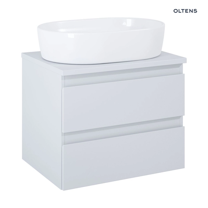 Oltens Vernal szafka 60 cm podumywalkowa wisząca z blatem szary mat 60003700