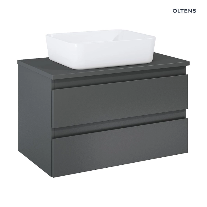 Oltens Vernal szafka 80 cm podumywalkowa wisząca z blatem grafit 60004400