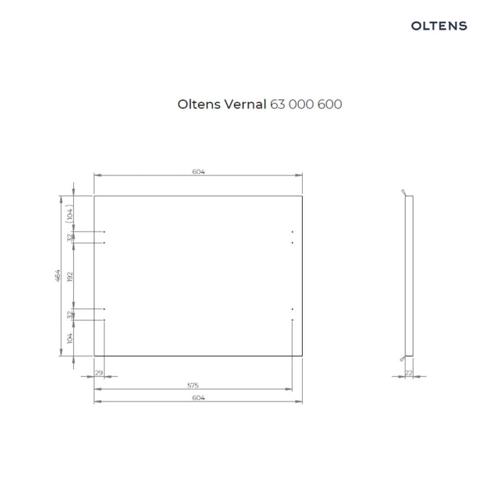Oltens Vernal blat 60 cm naszafkowy dąb 63000600