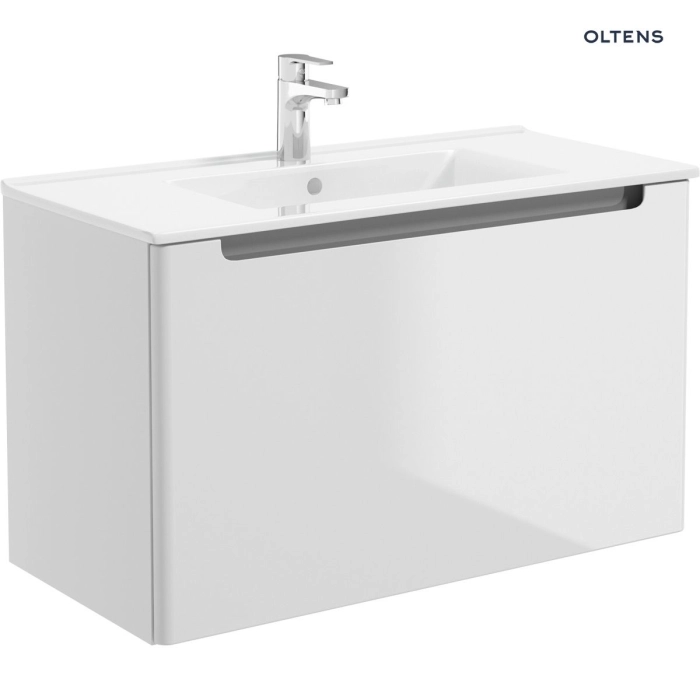 Oltens Jog umywalka 81x39 cm meblowa prostokątna biała 41204000