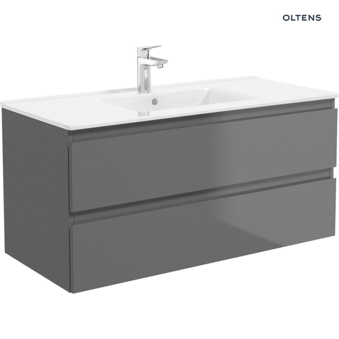 Oltens Vernal szafka 80 cm podumywalkowa wisząca biały połysk 60003000