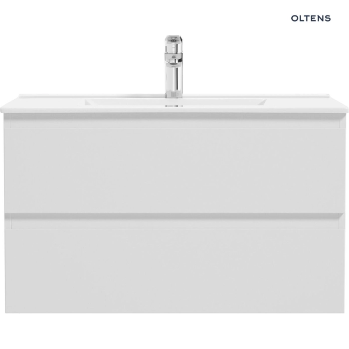 Oltens Vernal szafka 80 cm podumywalkowa wisząca biały połysk 60003000
