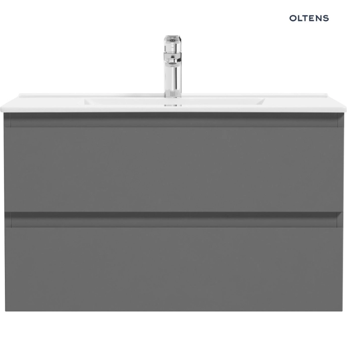 Oltens Vernal umywalka z szafką 80 cm grafit 68001400