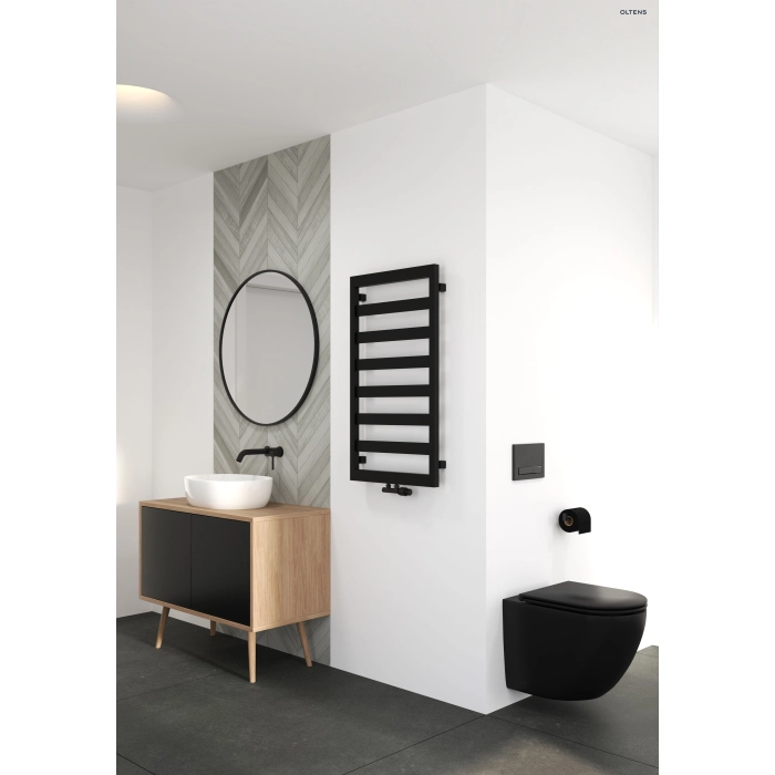 Oltens Benk grzejnik łazienkowy 91x50 cm czarny mat 55004300