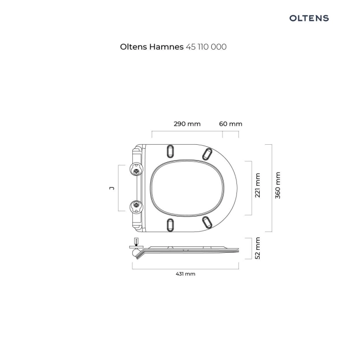 Zestaw Oltens Hamnes miska WC wisząca PureRim z powłoką SmartClean z deską wolnoopadającą Slim 42515000