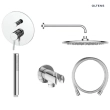 Zestaw Oltens Molle bateria podtynkowa z deszczownicą 30 cm Sondera i kompletem prysznicowym Ume chrom 36600100