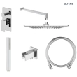 Zestaw Oltens Gota bateria podtynkowa z deszczownicą 30 cm Sondera (S) i kompletem prysznicowym Sog chrom 36601100