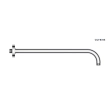 Oltens Lagan ramię deszczownicy 40 cm okrągłe chrom 39400100