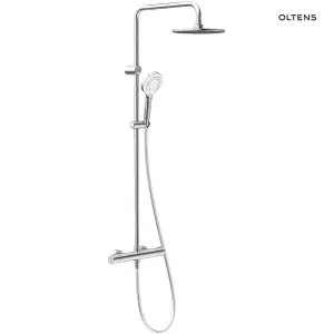 Oltens Atran zestaw prysznicowy termostatyczny z deszczownicą okrągłą chrom 36500100
