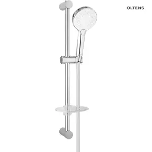 Oltens Driva EasyClick Alling 60 zestaw prysznicowy z mydelniczką chrom/biały 36004110