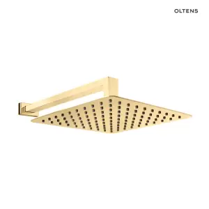 Oltens Vindel (S) Lagan (S) deszczownica 30 cm kwadratowa z ramieniem ściennym złoty połysk 36014800