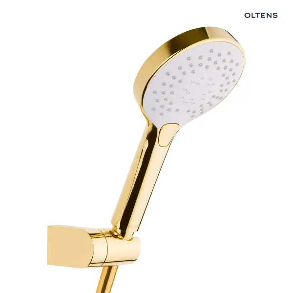 Oltens Driva EasyClick Gide zestaw prysznicowy złoty połysk/biały 36007080