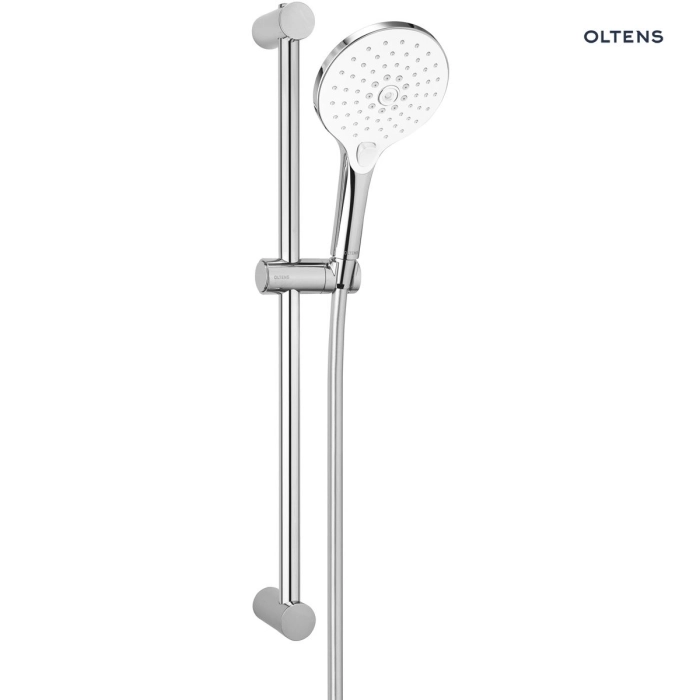 Oltens Saxan EasyClick Alling 60 zestaw prysznicowy chrom/biały 36000110
