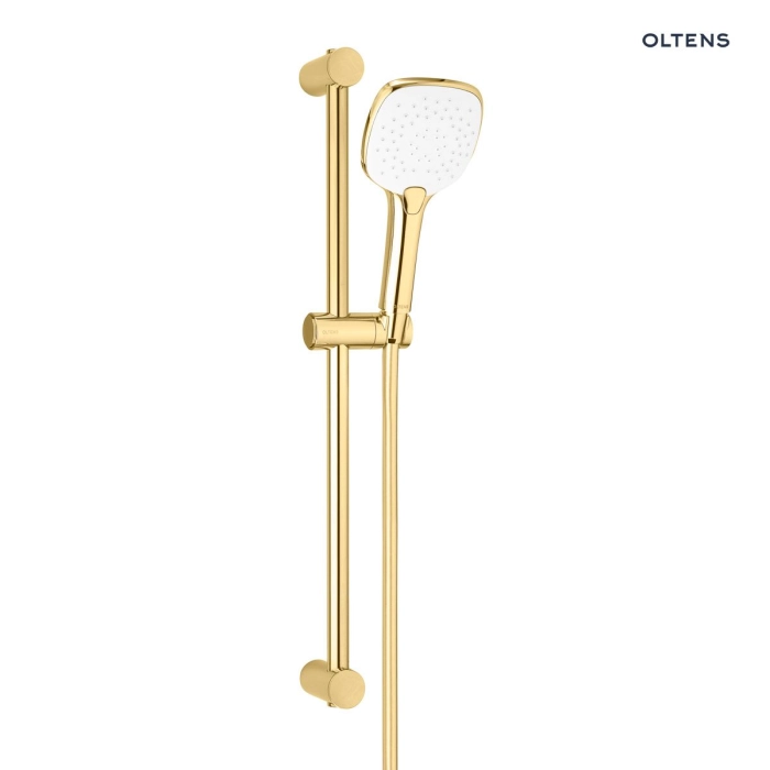 Oltens Driva EasyClick (S) Alling 60 zestaw prysznicowy złoty połysk/biały 36002080