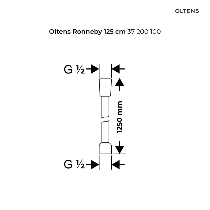 Oltens Ronneby wąż prysznicowy 125 cm chrom 37200100