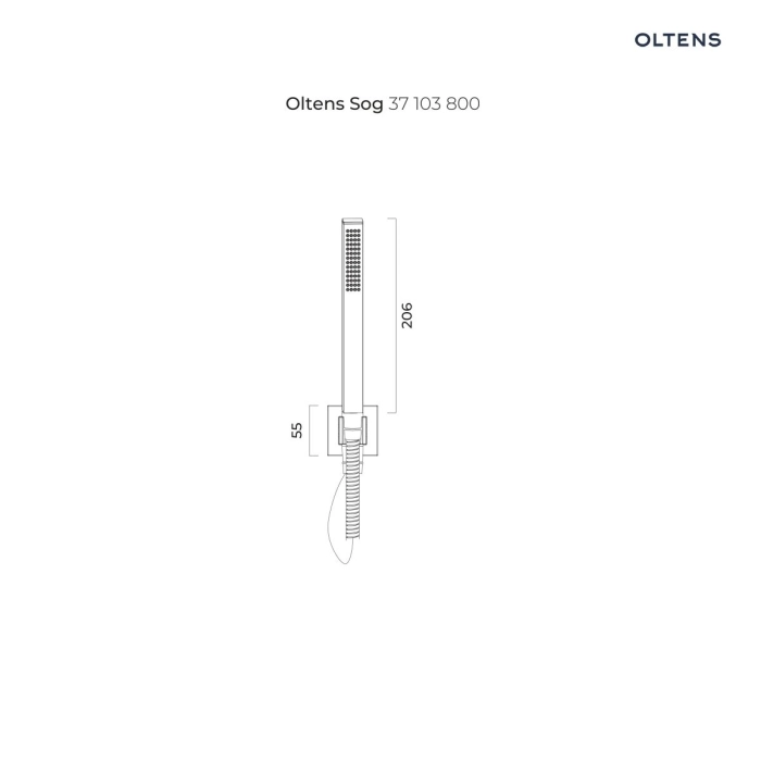 Oltens Ronneby wąż prysznicowy 125 cm złoty połysk 37200800