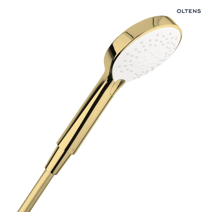 Oltens Driva EasyClick słuchawka prysznicowa złoty połysk/biały 37104800