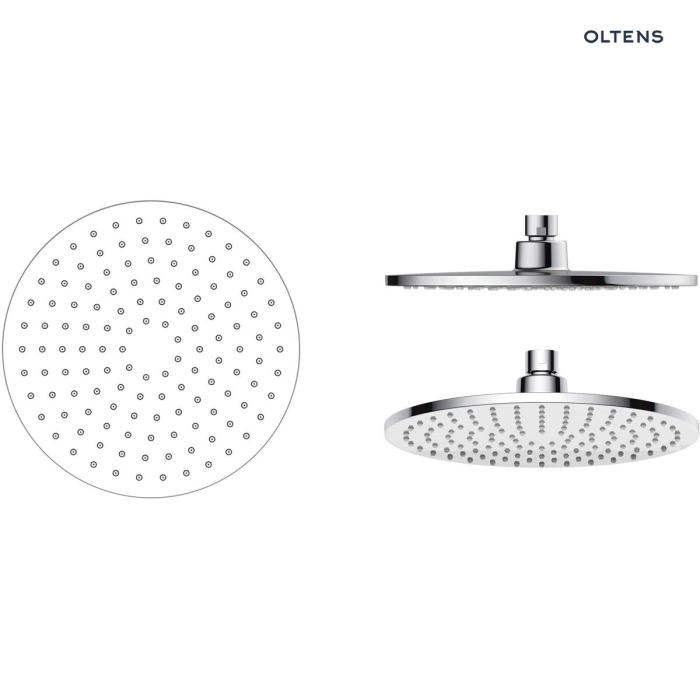 Oltens Atran zestaw prysznicowy termostatyczny z deszczownicą okrągłą chrom 36500100
