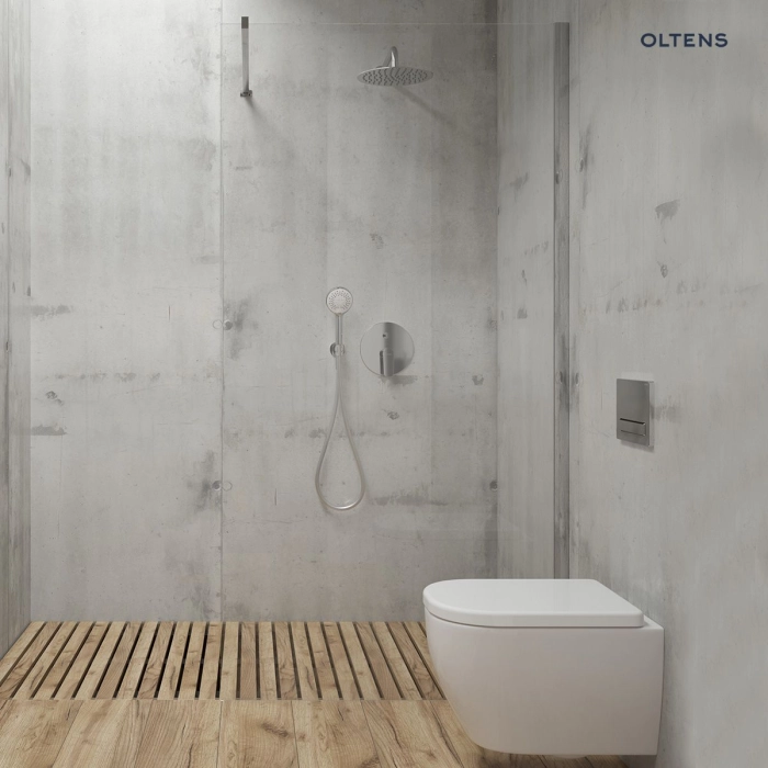 Zestaw Oltens Vernal miska WC wisząca PureRim z powłoką SmartClean z deską wolnoopadającą Slim 42507000