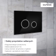 Oltens Lule przycisk spłukujący do WC szklany biały/chrom 57201010