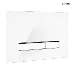 Oltens Torne przycisk spłukujący do WC szklany biały/chrom/biały 57200000