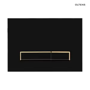 Oltens Torne przycisk spłukujący do WC czarny mat/złoty mat/czarny mat 57105300