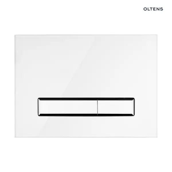 Oltens Torne przycisk spłukujący do WC szklany biały/chrom/biały 57200000