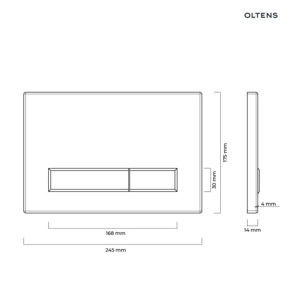 Oltens Torne przycisk spłukujący do WC szklany biały/złoty mat/biały 57202000