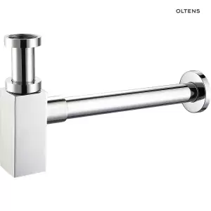Oltens Hervik (S) syfon umywalkowy mosiężny kwadratowy chrom 02601100