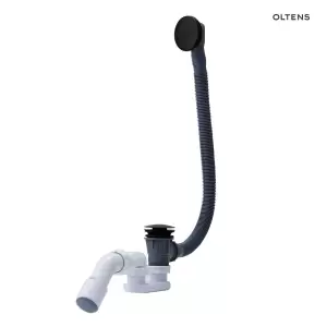 Oltens Fusa syfon wannowy klik-klak czarny mat 03002300