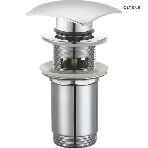 Oltens Halsa (S) korek do UMYWALKI klik klak kwadratowy z przelewem G 1 1/4 chrom 05102100