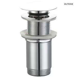 Oltens Rovde korek umywalkowy okrągły klik klak bez przelewu G 1 1/4  biały ceramiczny 05200000