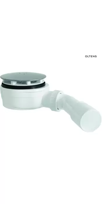 Oltens Pite Turbo Slim syfon brodzikowy odpływ 90 mm plastikowy niski chrom 08002000