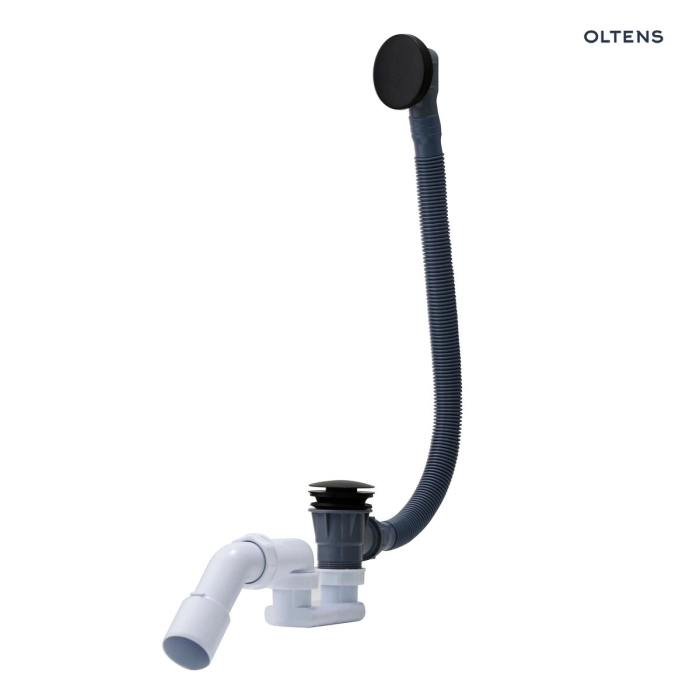 Oltens Fusa syfon wannowy klik-klak czarny mat 03002300