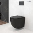 Oltens Hamnes miska WC wisząca PureRim z powłoką SmartClean czarny mat 42513300