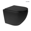 Oltens Hamnes miska WC wisząca PureRim z powłoką SmartClean czarny mat 42513300