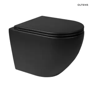 Oltens Hamnes miska WC wisząca PureRim czarny mat 42013300